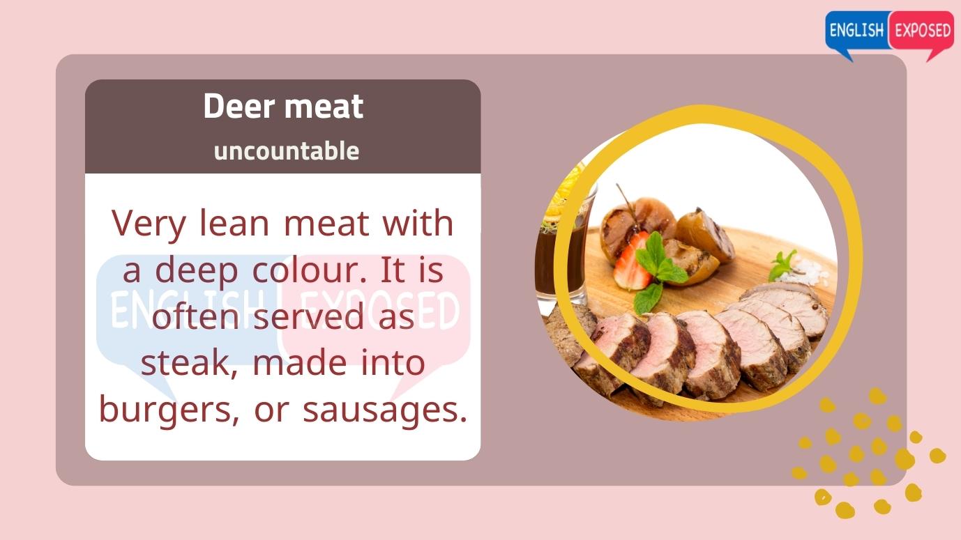 Deer-meat-List-Of-Foods-That-Start-With-D