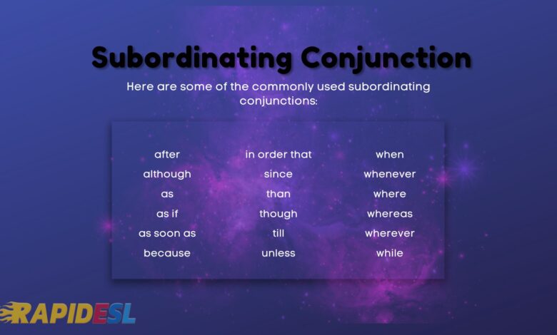 What Are Subordinating Conjunctions